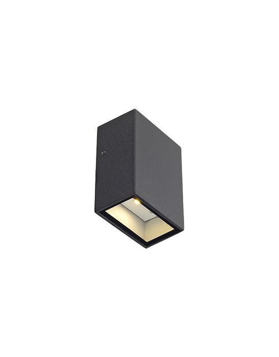APPLIQUE QUAD 1, CARREE ANTHRACITE, LED BLANC CHAUD 4.6W