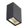 APPLIQUE QUAD 1, CARREE ANTHRACITE, LED BLANC CHAUD 4.6W