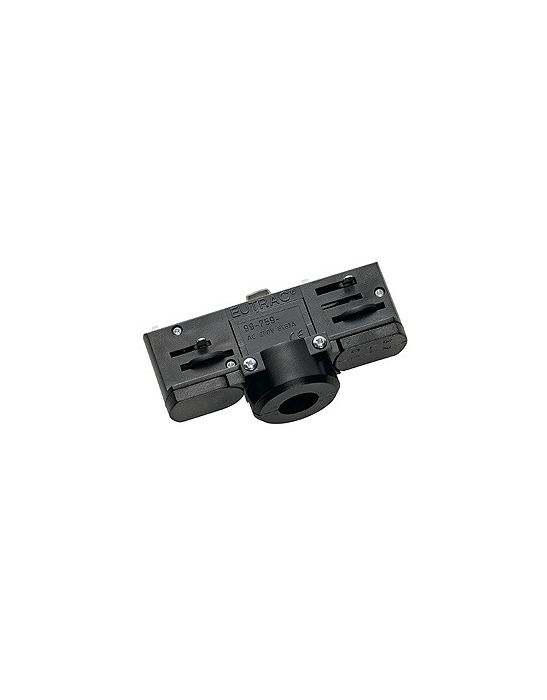 Rail 3 allumages eutrac, adaptateur spot, noir