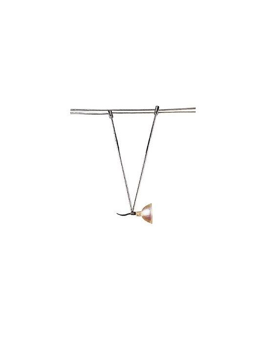 Cable tendu t.b.t., telescope spot, 20w, chrome