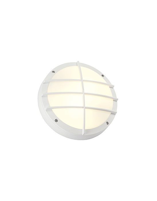 Bulan grille, applique ronde, blanc, e27, 2x40w max