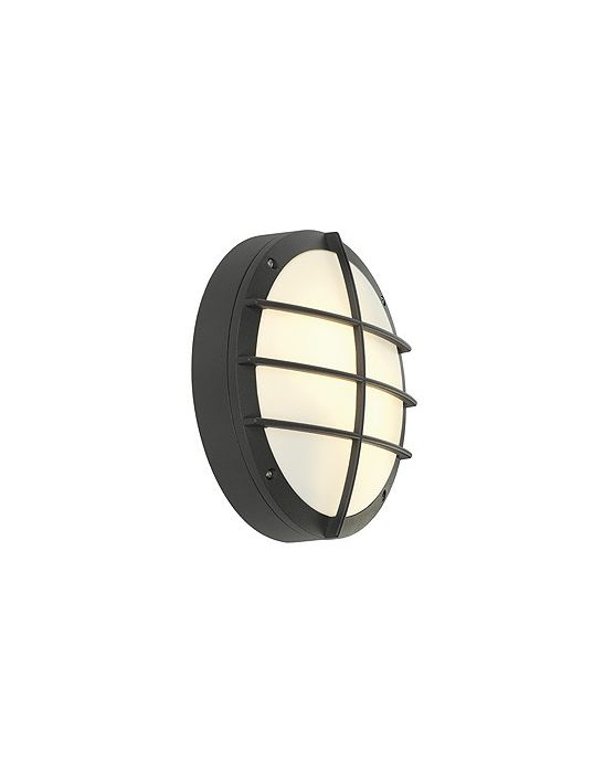 Bulan grille, applique ronde, anthracite, e27, 2x40w max