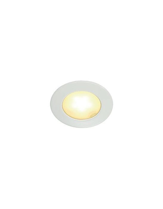 DL 126 LED, encastré rond blanc, 3W LED, blanc chaud, 12V