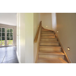 FRAME CURVE LED, encastré carré blanc mat, LED blanc chaud