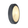 APPLIQUE BULAN RONDE ANTHRACITE, E14, VERRE SATINE