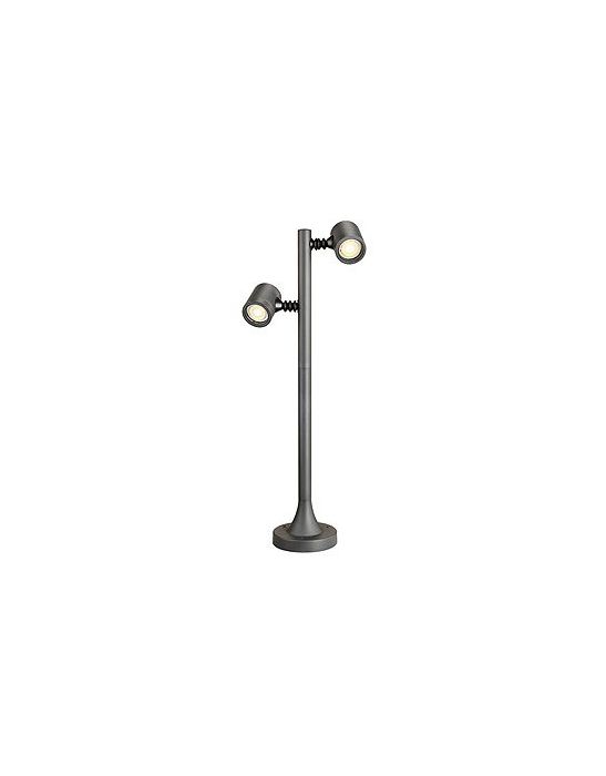 SPOT NEW MYRA 2 têtes anthracite, GU10, IP44