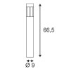 BORNE ANTHRACITE SLOTS 300, 7.7W LED BLANC CHAUD