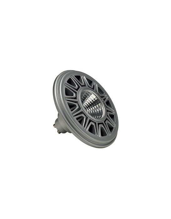Lampe LED ES111, 3000K, gris argent, 15W COB LED, 38°