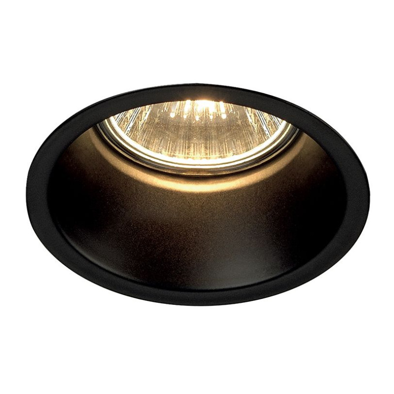 Encastré HORN GU10, rond noir mat, max. 50W