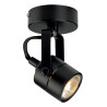 Spot 79 noir gu10 avec patere 230v