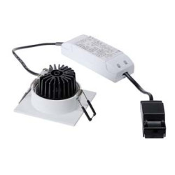 encastré plafond carré blanc PATTA-I 12W 3000K 38° alim incluse