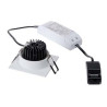 encastré plafond carré blanc PATTA-I 12W 3000K 38° alim incluse